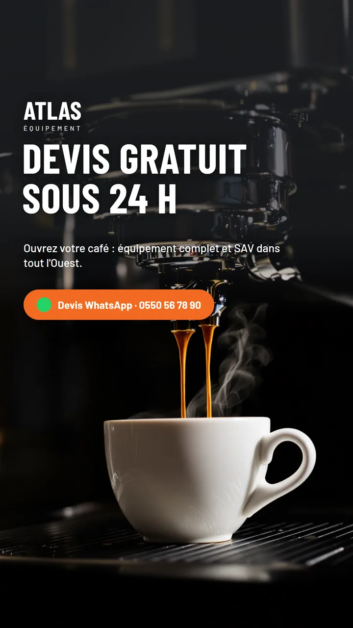 Story : devis gratuit sous 24 h pour ouvrir votre café