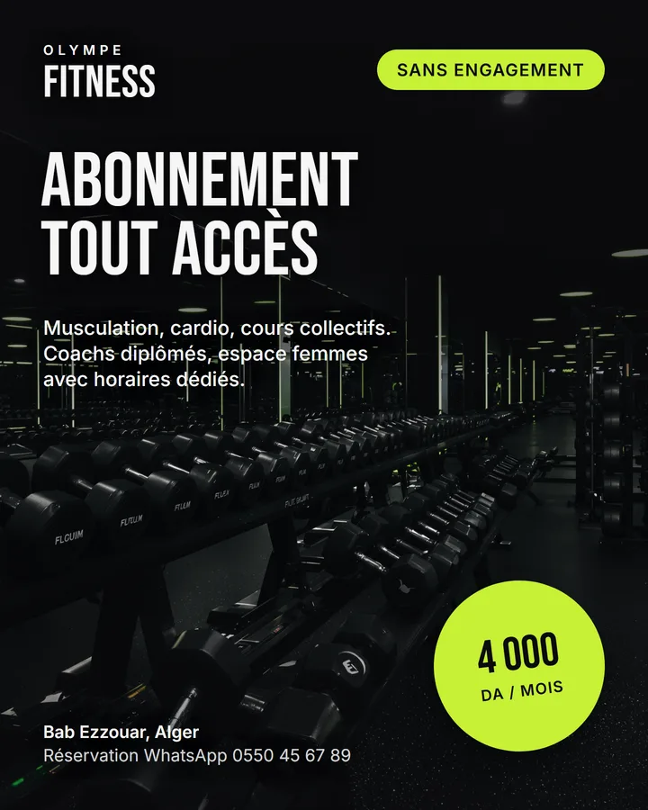 Post produit : abonnement mensuel tout accès à 4 000 DA
