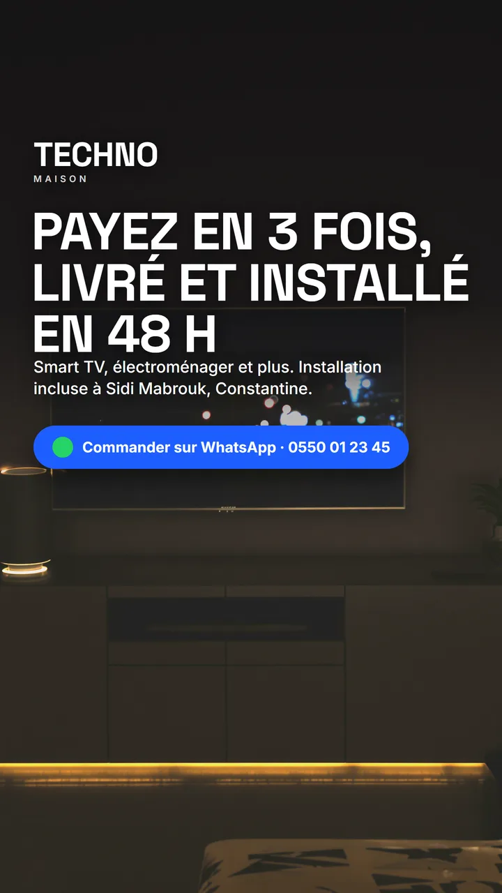 Story : payez en 3 fois, livré et installé en 48 h