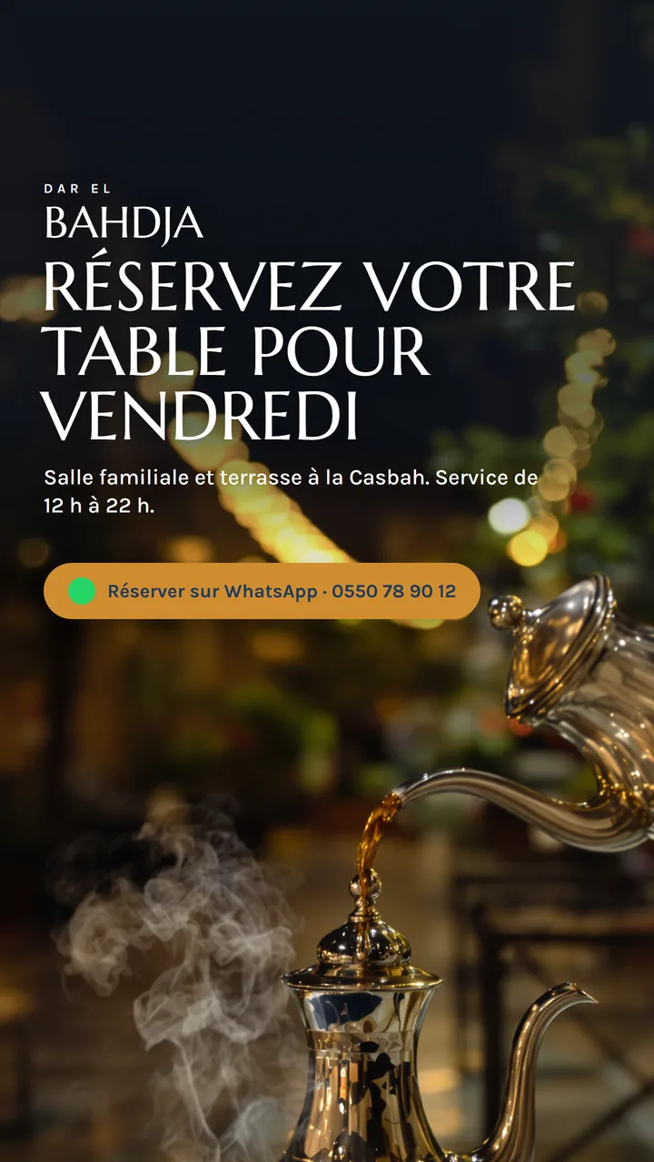 Story : réservez votre table pour vendredi